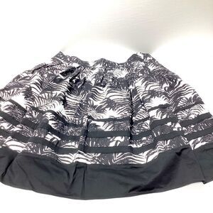 eShakti Black and White Patterned Skirt
